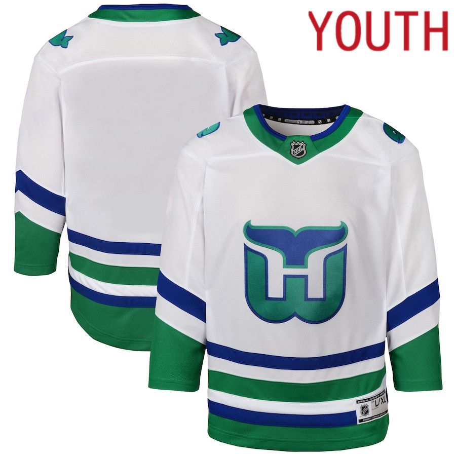 Youth Carolina Hurricanes White Whalers Premier NHL Jersey->nfl hats->Sports Caps